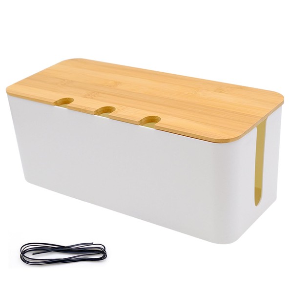 Fahibin Cable Management Box Organiser, 32 x 13.6 x 12.7