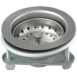 Plumb Pak, Stainless Steel Keeney 1441SS Sink Strainer Thumb Screw Style with Fixed Post Basket, Size