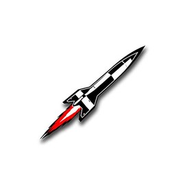 Sticker V2 Rocket Aggregate 4 Large Rocket Peenemünde 8 x 7 cm A1397