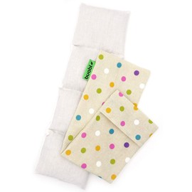 Thermal Pillow with Seeds Filled for Microwaves (50 x 15 cm) Lavender Scented Removable Cover Pillow for Neck Pain, Back, Injuries (Moles)