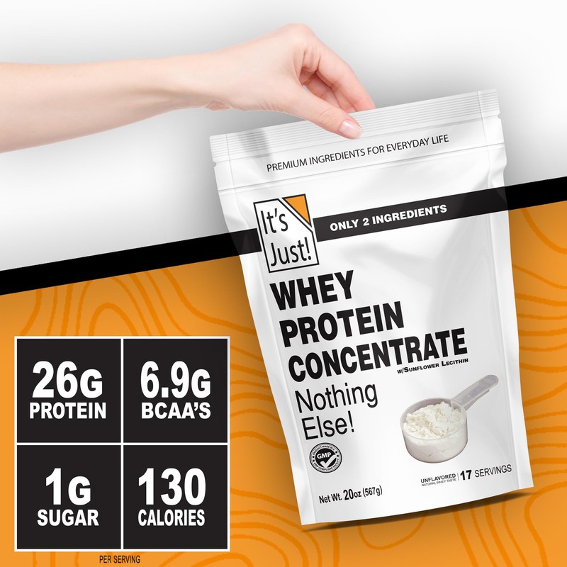 It's Just! - 100% Whey Protein Concentrate, Made in USA,