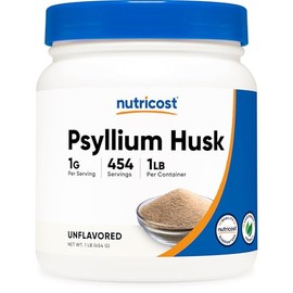 Nutricost Psyllium Husk Ground Powder - Gluten Free Fiber Supplement