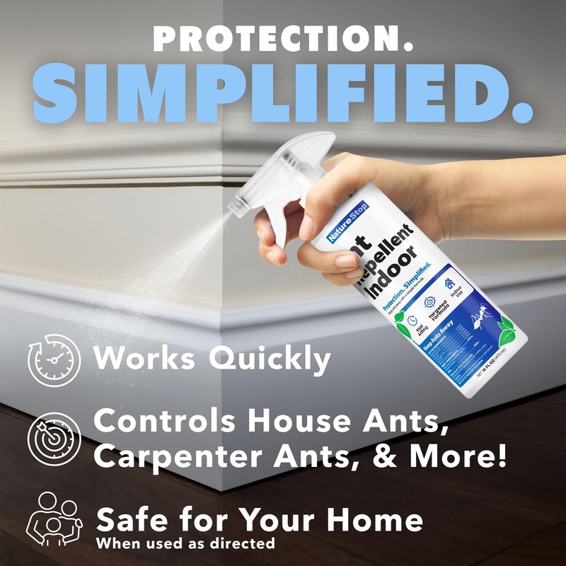 NatureStop Ant Repellent Spray for Indoor Use, Ant Deterrent with