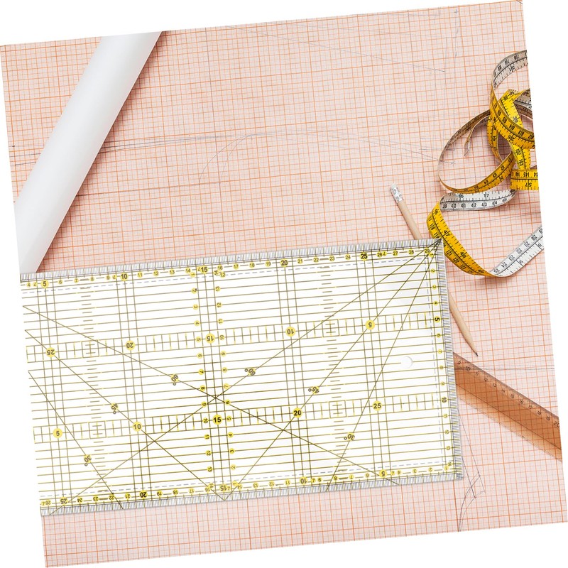 jojofuny Patchwork Ruler for Quilting Sewing Transparent Measuring Tool with