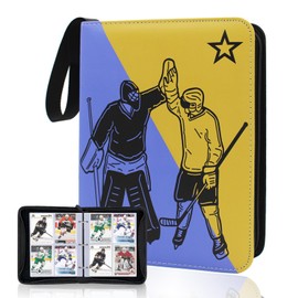 Hockey Card Binder with Sleeves, 400 Pockets 3-Ring Metal card Holder Protectors Albums, Card Storage Organizer Case