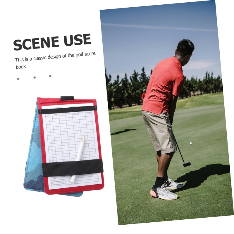 Kisangel Golf Scorecard Book Stylish Oxford Scorekeeping Holder Portable Golfs
