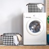 Boao 4 Pcs Buffalo Plaid Storage Baskets Black and White