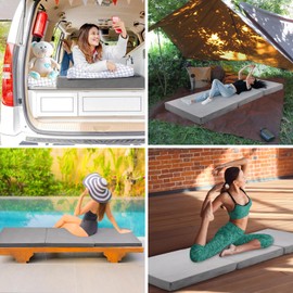 Memory Foam Mattress, Portable Floor Guest Bed Soft, with Dust Cover, 71"x24"x3" Size, Portable Waterproof Camping Pad Mat, Foldable, for Travel/RV/Camping/Guest Room/Yoga
