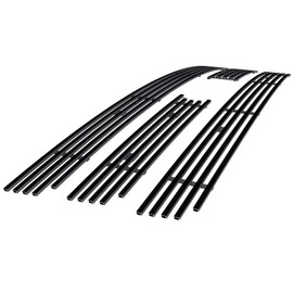 APS Compatible with Ford Expedition 2015-2017 Main Upper Stainless Steel Black 8x6 Horizontal Billet Front Grill Grille Insert F65297J