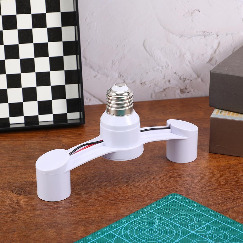 Yardenfun E27 Light Socket Splitter Adapter Double Heads Lamp Holder