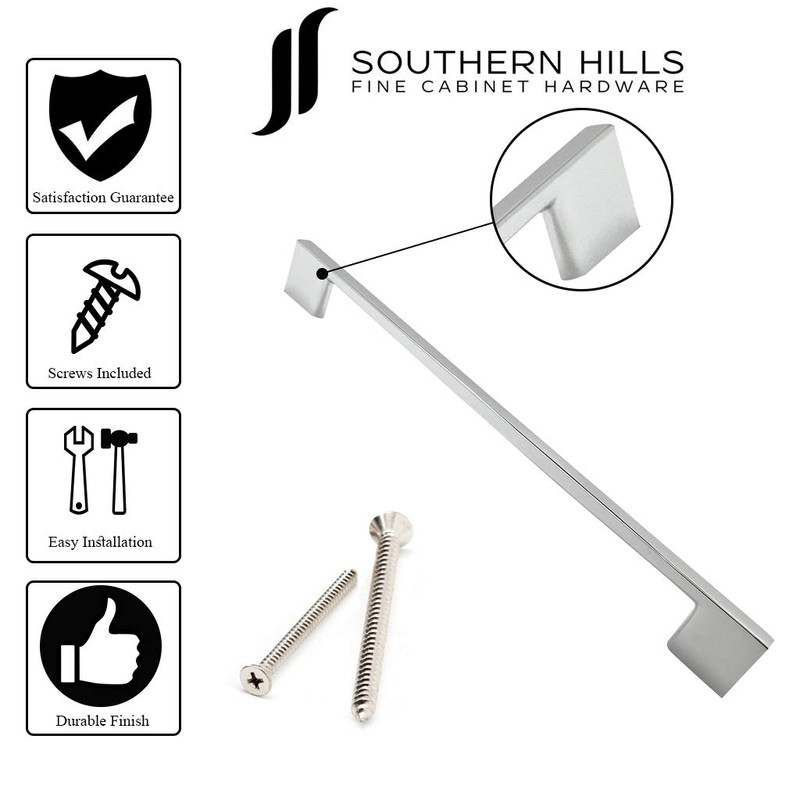 Southern Hills Polished Chrome Cabinet Pulls - 8.75 Inch Screw