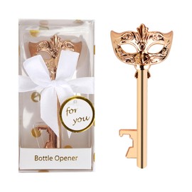 LINCAN 2PCS Bottle Openers, Mask Design Bottle Openers, Metal Key Bottle Opener, Masquerade Party Decorations, Beverage Bottle Opener for Men, Women, Birthday, Wedding, Baby Shower, Party