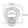 Ring Nut M4 Pack of 12 Ring Eyelets Stainless Steel