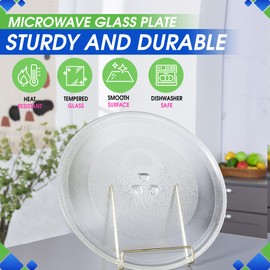 Microwave Plate Replacement 12.75 inch Fits GE WB49X10129 and WB49X10074 Microwave Glass Plate - Exactly Replaces the Microwave Turntable Plate Oven Spinning Dish Tray for Better Reheating and Cooking