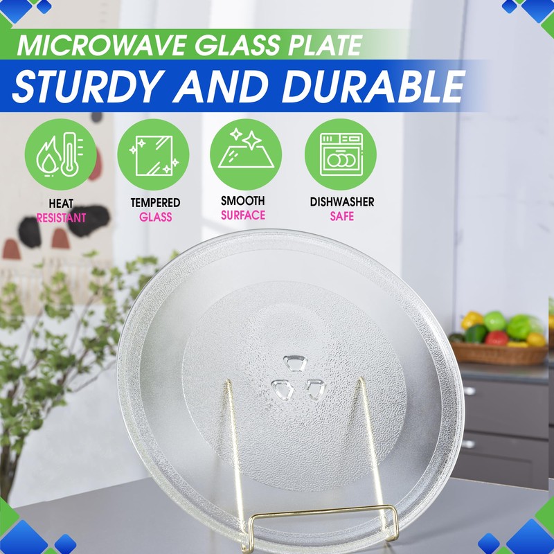 Microwave Plate Replacement 12.75 inch Fits GE WB49X10129 and WB49X10074