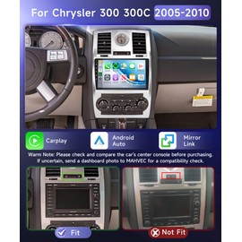 4G+64G Car Radio Stereo for Chrysler 300 300C 2005-2010, 9inch IPS Touch Screen/Android 15/Wireless CarPlay/Android Auto/DSP 32 EQ/GPS/WiFi/5.0Bluetooth/FM/RDS/SWC/AHD Backup Camera