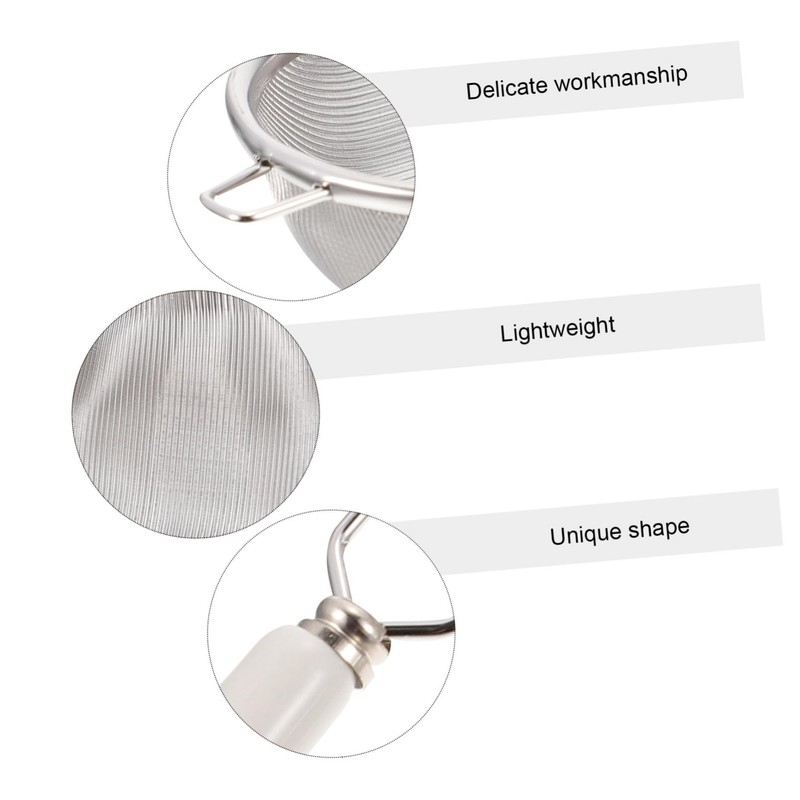 Ciieeo 1Pc Stainless Steel Tea Infuser with Ceramic Handle Fine