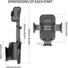 Soporte para teléfono con portavasos para automóvil con Marco de