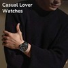 Black Men's Chronograph Watches, Classic Luxury Dress Analog Quartz Watch