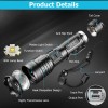 Garberiel High Lumen Super Bright 30W LED Flashlight Rechargeable Tactical
