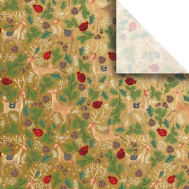Jillson Roberts 20" x 30" Printed Christmas Gift Tissue, Reindeer Tapestry (48 Folded Sheets)