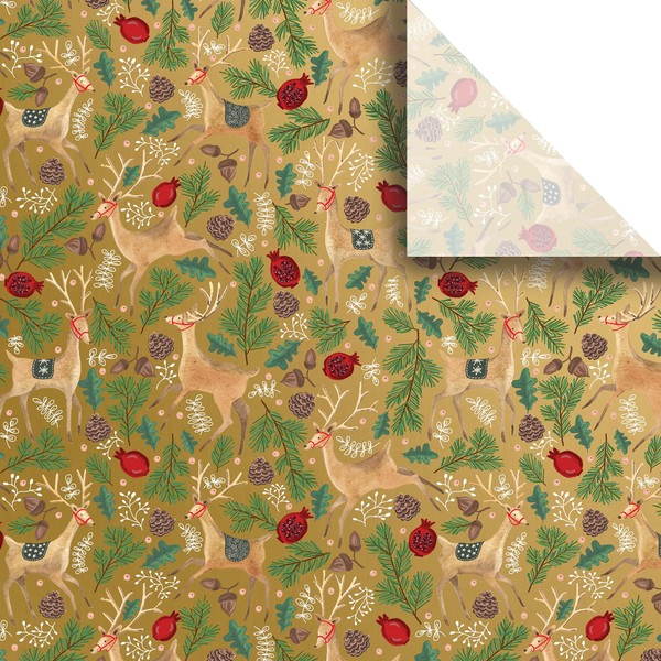 Jillson Roberts 20" x 30" Printed Christmas Gift Tissue, Reindeer