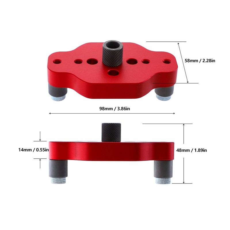Woodworking Straight Hole Positioner Aluminum Alloy DIY Drill Guide for