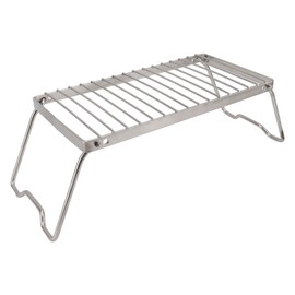 Folding Camping Grate Made of Stainless Steel with Adjustable Height, Thicker Campfire Grill Racks, Dripping Backpack Grill for Outdoor Use, Durable Performance