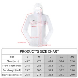 Dooy Sun Protection Jacket Ultra Light Thin Breathable Packable Outdoor Cycling Jacket Hoodie Skin Clothing for Men & Women（White,2XL）