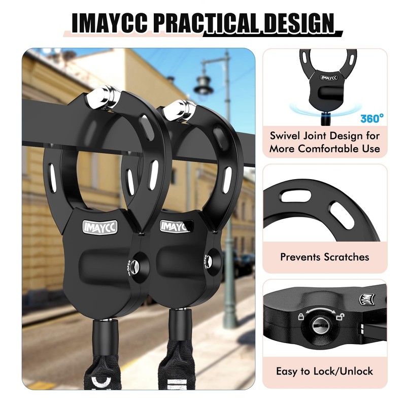 Scooter Locks Anti Theft,Bike Chain Lock with Key,Electric Scooter Lock