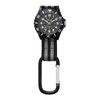 Klepher CB-A391-BKB Men's Pocket Watch, Carabiner Watch, Analog, Waterproof, Nylon