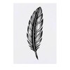 'Feather' Temporary Tattoo - Water Resistant, Skin-Safe, Non-Toxic Transfer (TO00085925)