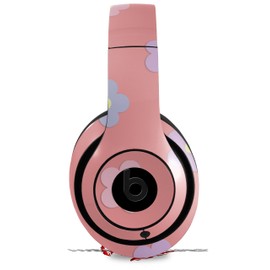 Skin Decal Wrap Works with Beats Studio 2 and 3 Wired and Wireless Headphones Pastel Flowers on Pink Skin Only Headphones NOT Included
