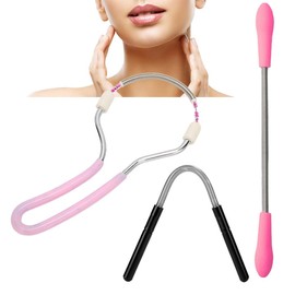 ZOPJUMA Epilator, 3 Pieces Metal Facial Hair Remover, Face Hair Removal Epilator, Epilator Sticks, Portable Epilator, Beauty Tool, for Removing Chin, Cheeks, Fluff