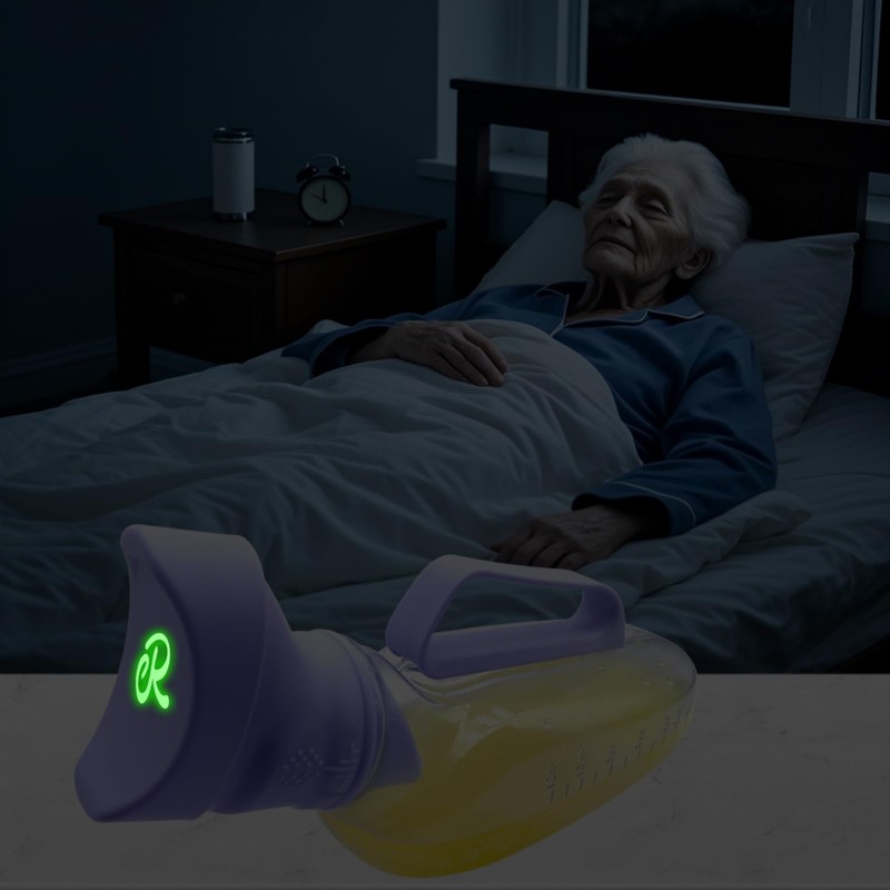 Retrona Female Portable Urinals - on Bed Women Pee Bottle