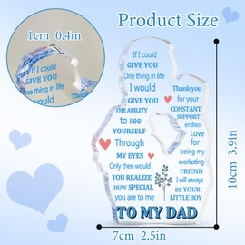 Dad Gifts From Daughter Son Acrylic Plaque Block Birthday Gifts For Dad Men Cool Sign Decoration Fathers Day Gift Thanksgiving Christmas Gift Ideas