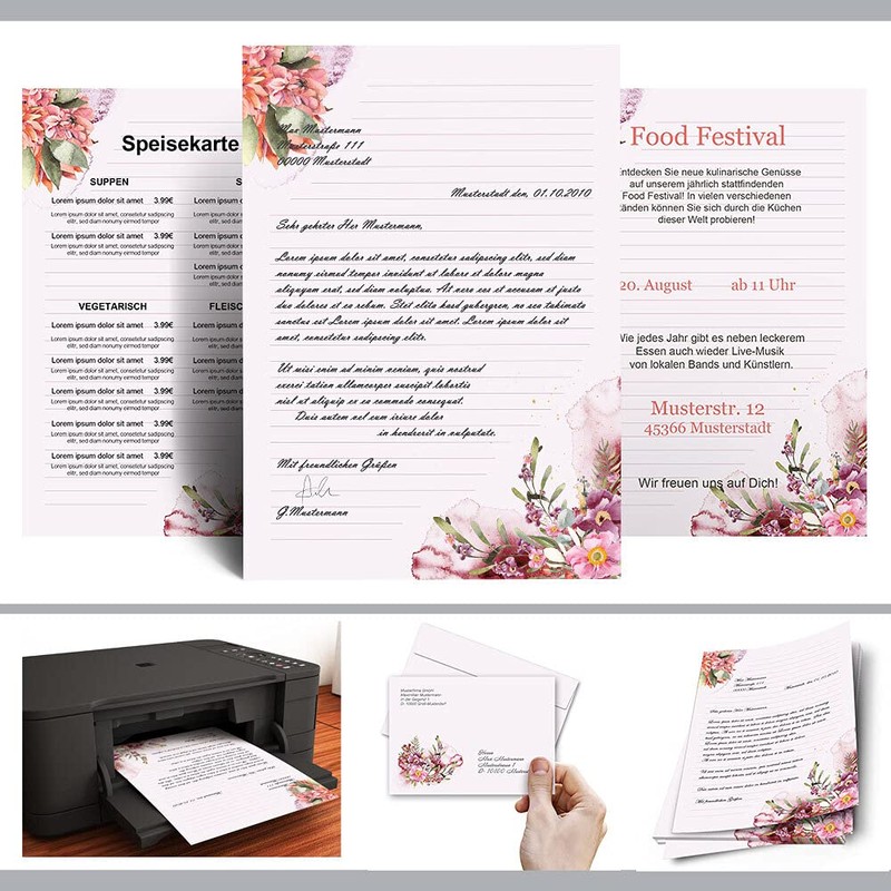 Envelopes Blossom Time Flowers & Blossoms Pack of 50 Envelopes