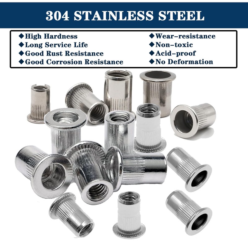 ZAMBASE Rivet Nut 5/16"-18 UNC 50Pcs Stainless Steel 304 Finish