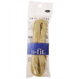is-fit Shoelaces GS-1 All Glitter Gold, 47.2 inches (120 cm), Gold