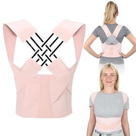 Pink Posture Corrector for Women Back Support Brace Office