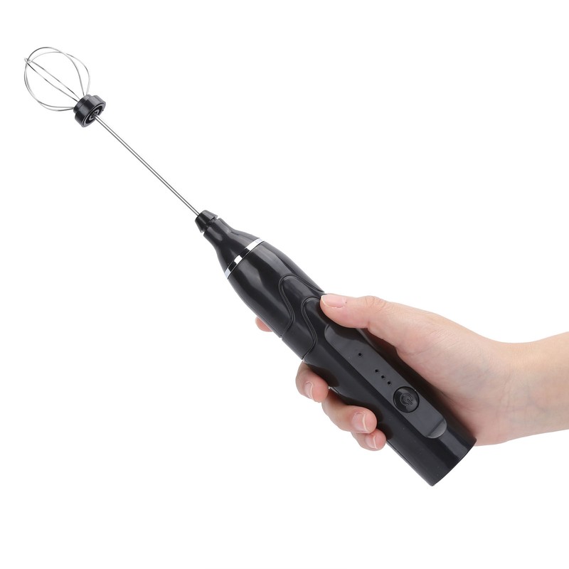 Electric Milk Frother USB Charging 3 Speeds Egg Beater Handheld