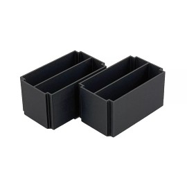 Husky Connect 2-Drawer Organizer Compatible Small Nesting Cup Bin - Black - Length