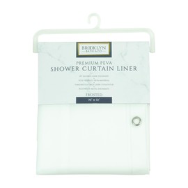 Home Expressions Premium 6 Guage PEVA Shower Curtain Liner - PVC Free Magnetized Bottom Odorless with Rustproof Grommets 70"x72" (Frost)