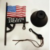 Unbranded Cast Iron God Bless America Dinner Bell 13.5 "