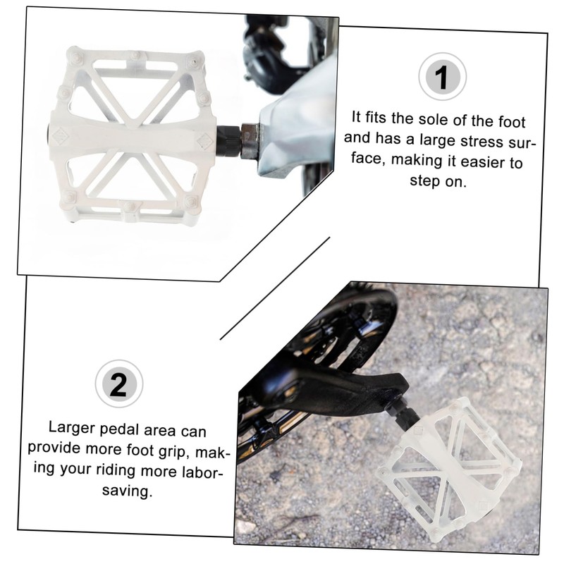 Kisangel Mountain Bike Pedals Anti-Slip Platform Bicycles Flat Pedals 14mm
