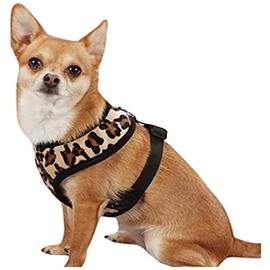East Side Collection Plush Animal Print Harness - Leopard