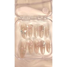 LL Nails - Trendy Handmade Press On Nails (Blush Fairy Pink, Small)