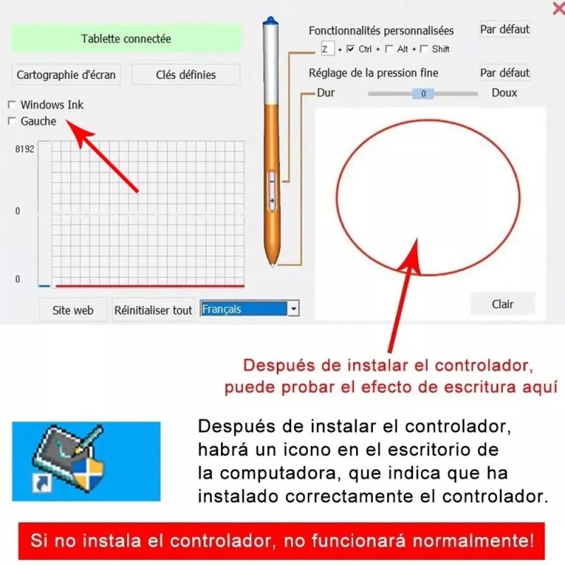 Fnbrli Tableta Gráfica 10x6 Con 8192 Niveles De Presión Y