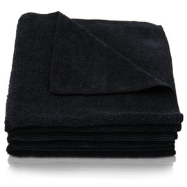 awiwa Microfasertuch Autopflege Innen & Außen: 3X Auto Poliertuch lackschonend (3er Set - Schwarz) (3er Set - Schwarz)