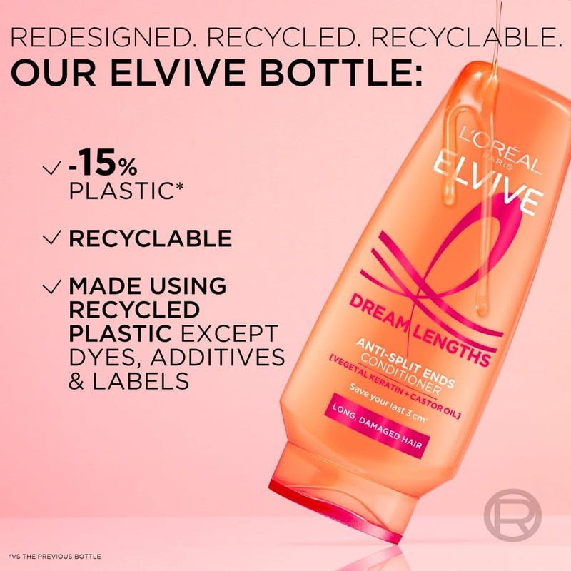 L'Oréal Paris Elvive Dream Lengths Anti-Split Ends Conditioner, with Vegetal